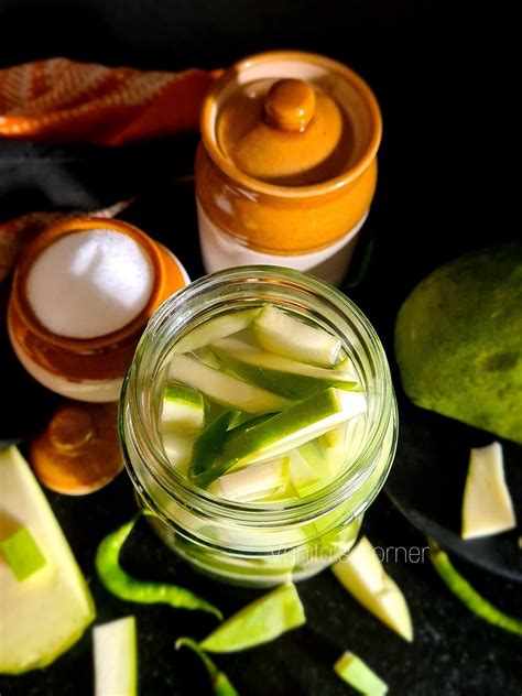 tuition mango salt|Raw mango in salt brine .